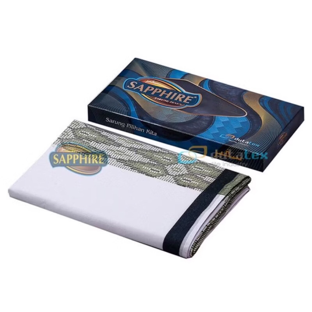 Sarung sapphire putih polos Sarung sapphire putih Tumpal