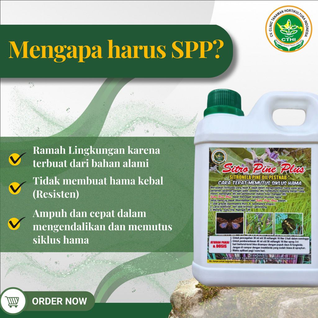 1 SITRO PINE PLUS SPP CTHI Pestisida Nabati Ramah Lingkungan Efektif Mengatasi Hama Ulat Grayak