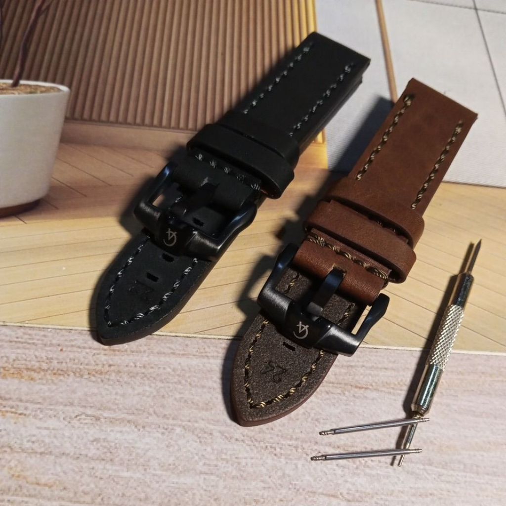 Tali Jam tangan kulit Strap Jam Alexander Christie Asli Tali jam AC Kulit ukuran 22mm-28mm