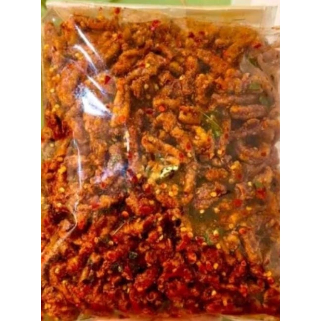 Usus ayam crispy pedas daun jeruk 1 kg