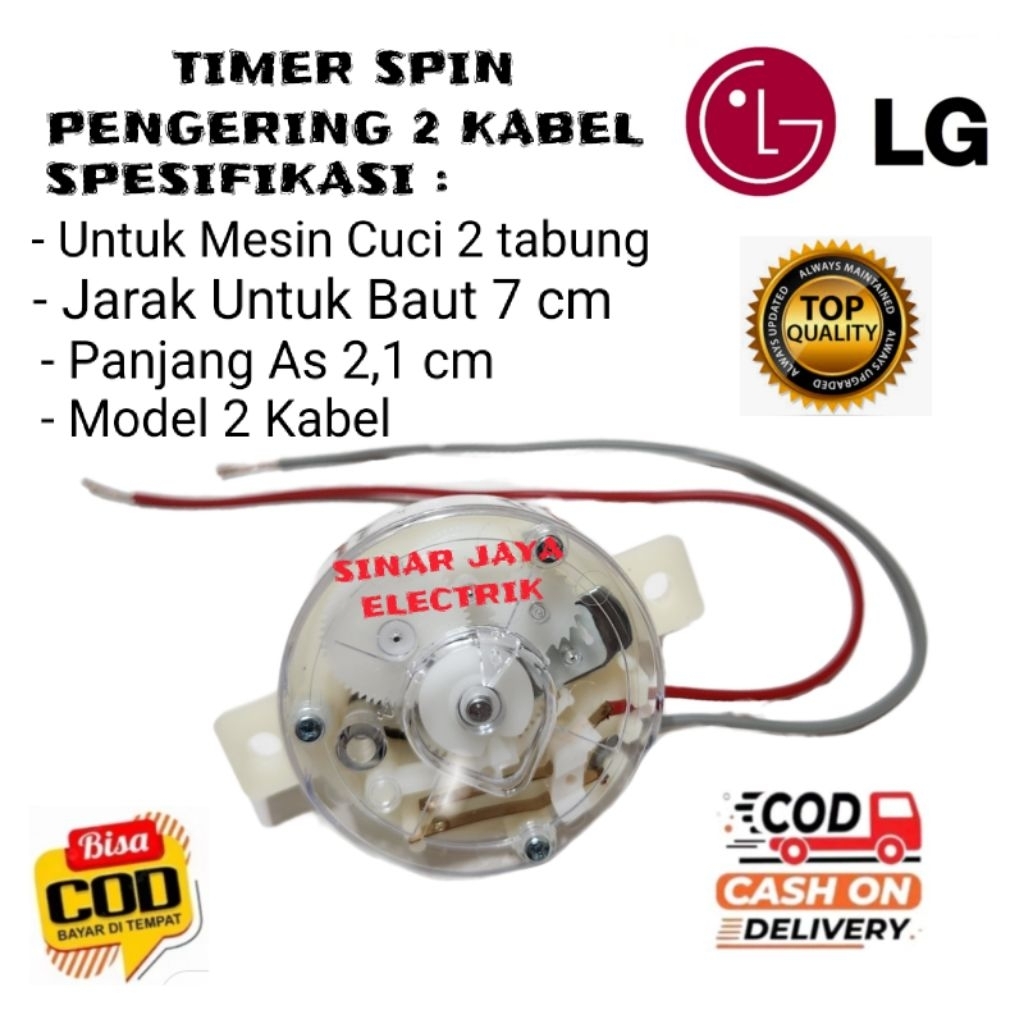 TIMER SPIN PENGERING 2 KABEL MESIN CUCI LG 2 TABUNG - TIMER PENGERING LG 2 KABEL
