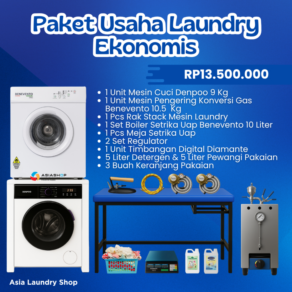 PAKET USAHA LAUNDRY EKONOMIS COCOK UNTUK PEMULA LENGKAP SIAP MULAI USAHA LAUNDRY