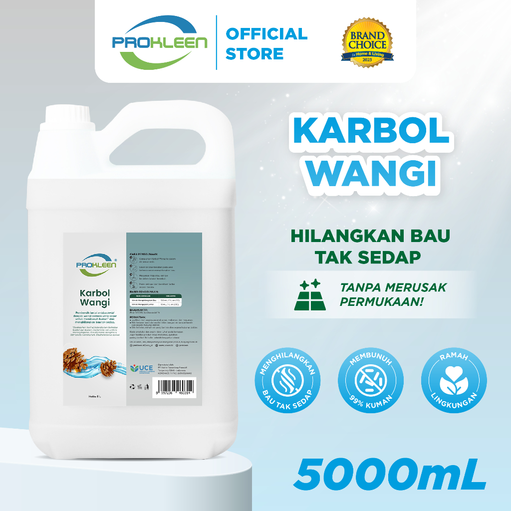 PROKLEEN Karbol Antibacterial Wangi Pine/Cemara 5L