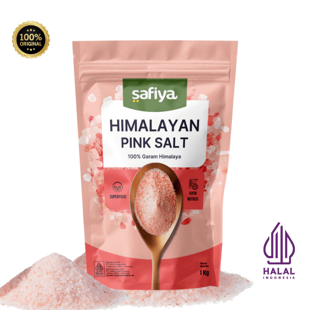 Safiya Garam Himalaya 1Kg Premium Himalaya Pink salt Original Himalayan salt
