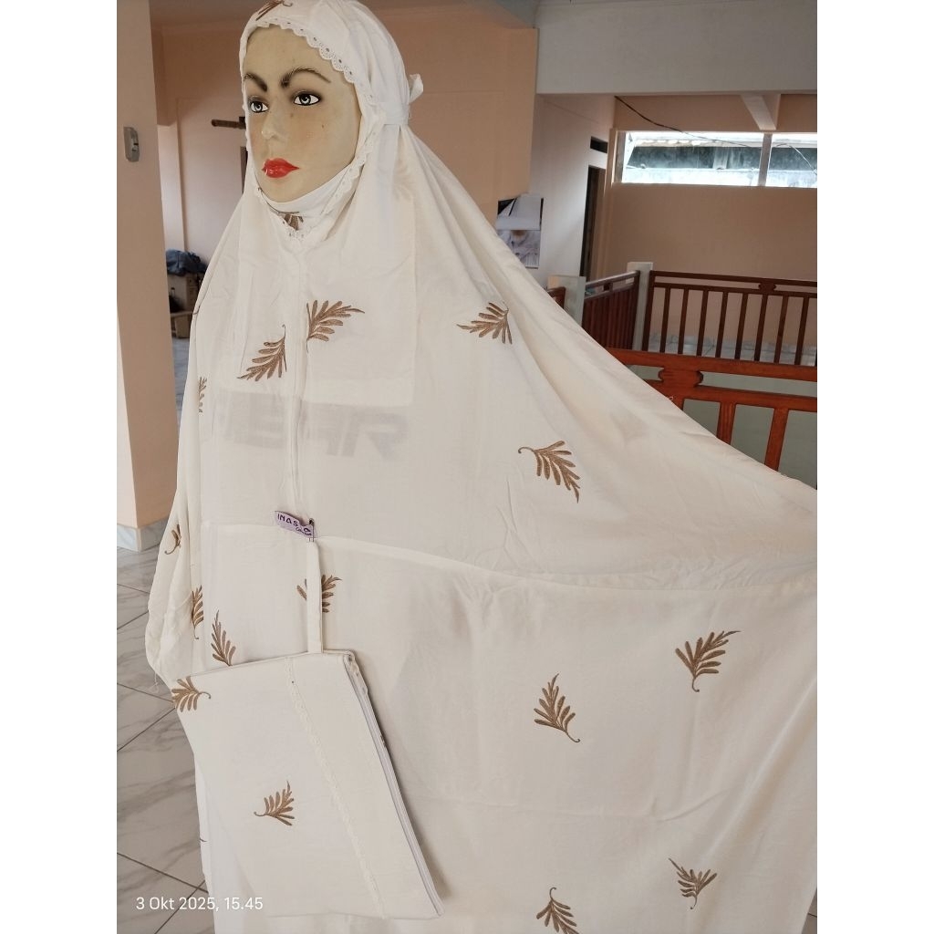 Mukena Terusan Tanpa Tangan Rayon Twill
