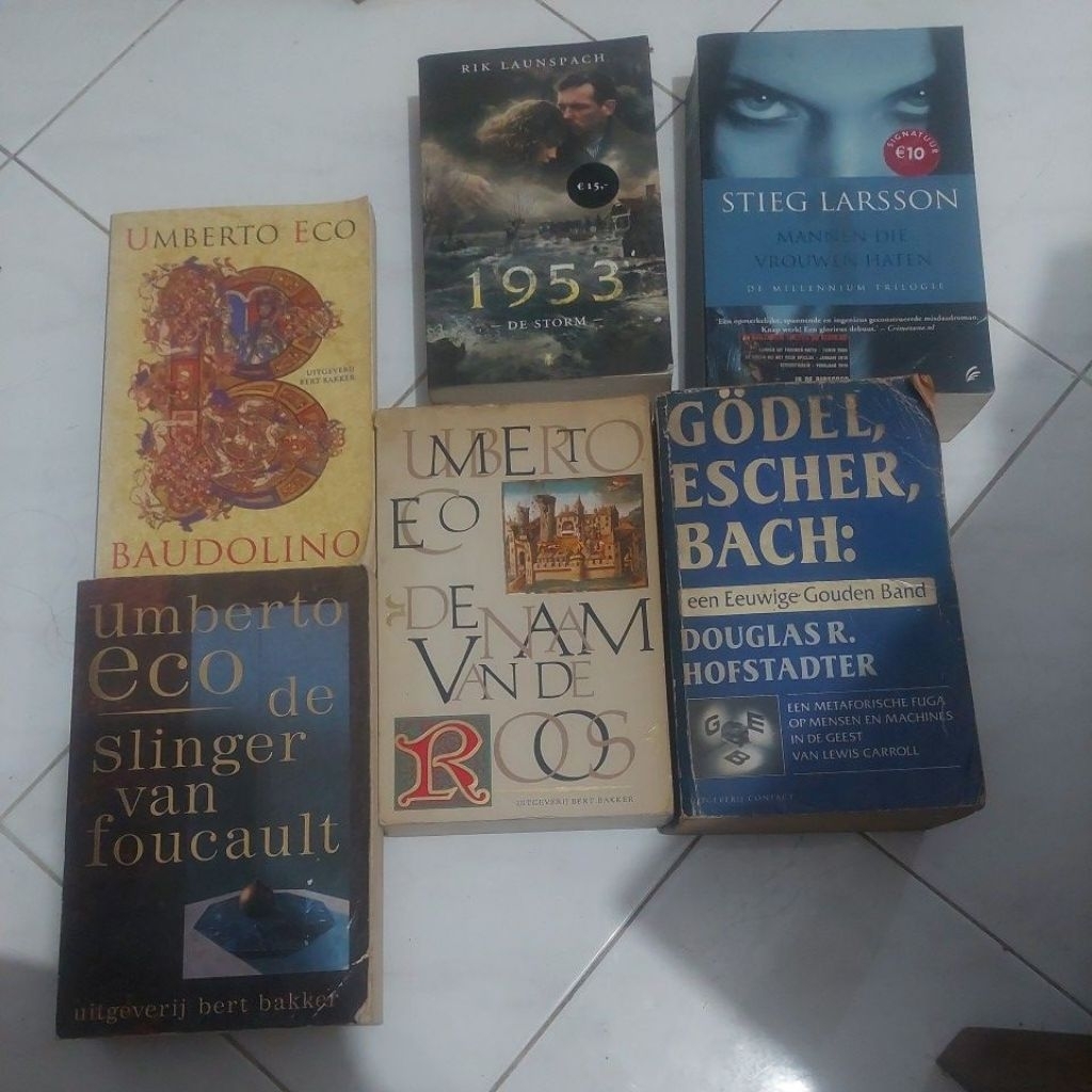 Novel Bahasa Belanda/literatur bahasa Belanda/Umberto Eco/Stieg Larsson/Rik Launspach/Pablo Neruda