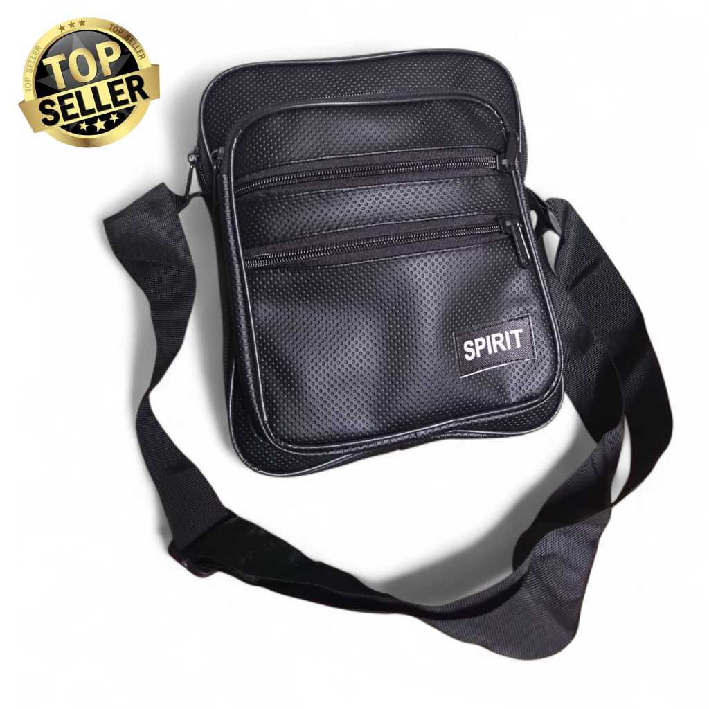 Tas selempang pria terbaru bahan kulit sintetis - slingbag pria multifungsi - tas 6inci terlaris