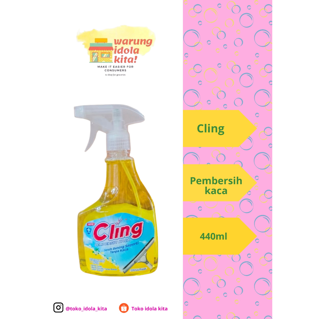 CLING PEMBERSIH KACA 440 ML