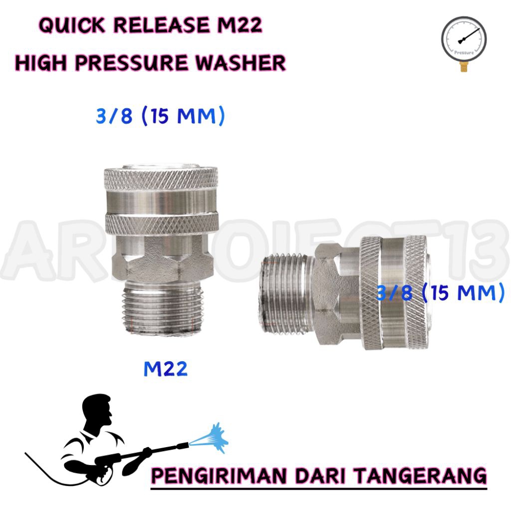 QUICK RELEASE JET WASHER M22 CONNECTED 3/8