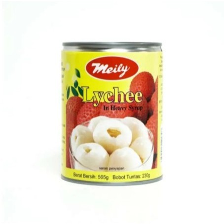MEILY LYCHEE BUAH LECI DALAM KALENG IN SYRUP 565GR / BUAH LECI