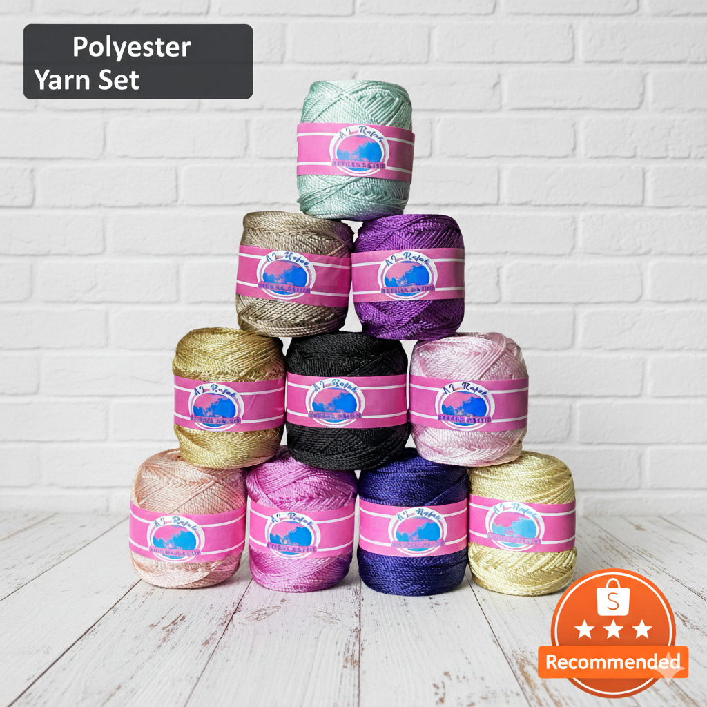 ALRAFAH - BENANG RAJUT POLY KILAP (PILIH WARNA)