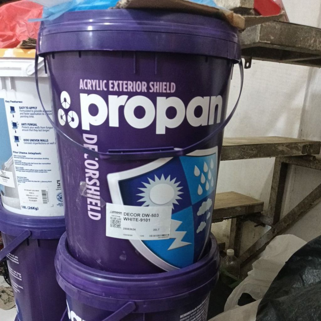 Khusus instant dan sameday 1 jam sampai Cat tembok Eksterior Propan Decorhield DW-500 Warna Putih 91