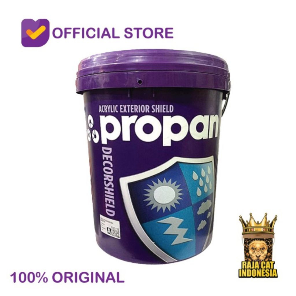 Cat Tembok Eksterior Propan Decorhield DW-500 Warna Putih 9101 27KG 20L - PUTIH 9101 WHITE