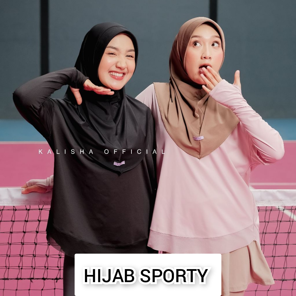 Hijab Sport Jersey Premium Size M Jilbab Instan Hijab Sporty