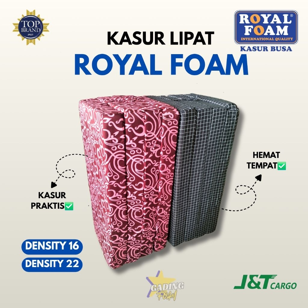 Kasur Lipat Royal Foam D16 D22 Tebal 4 Lipat Premium