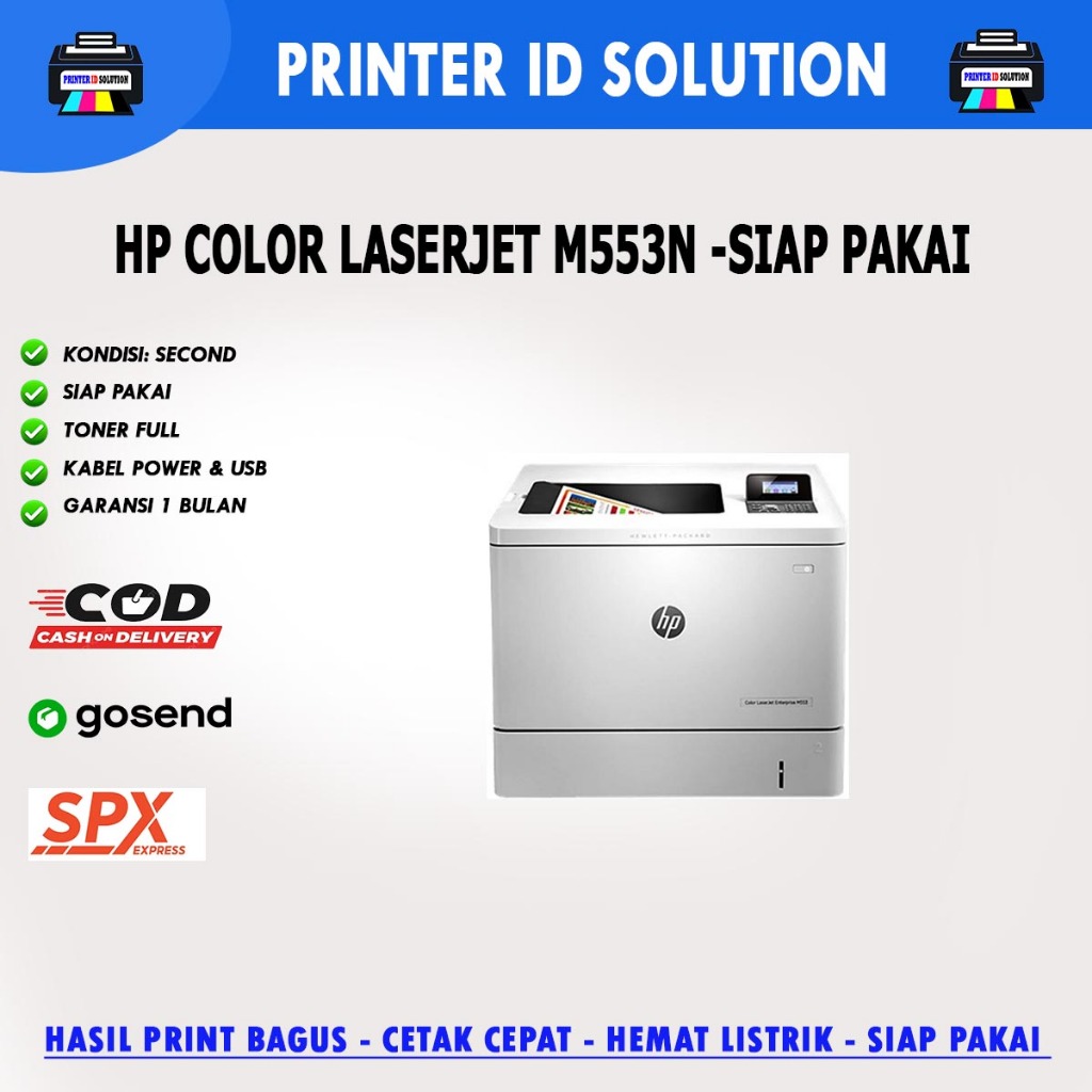 Printer Hp Laserjet Enterprise M553 m553n m553dn M553DW duplex NETWORK WIRELLES
