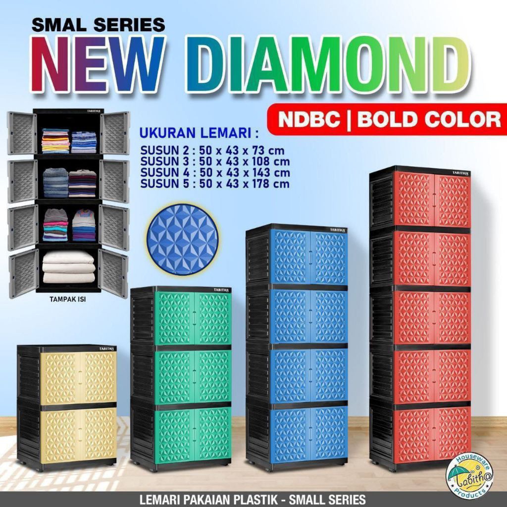 lemari 4 susun Tabitha diamond