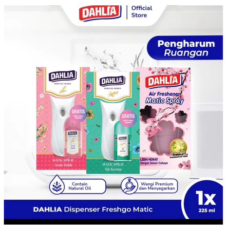 DAHLIA AIR FRESHENER MATIC SPRAY ALAT SET / DAHLIA / PENGHARUM RUANGAN