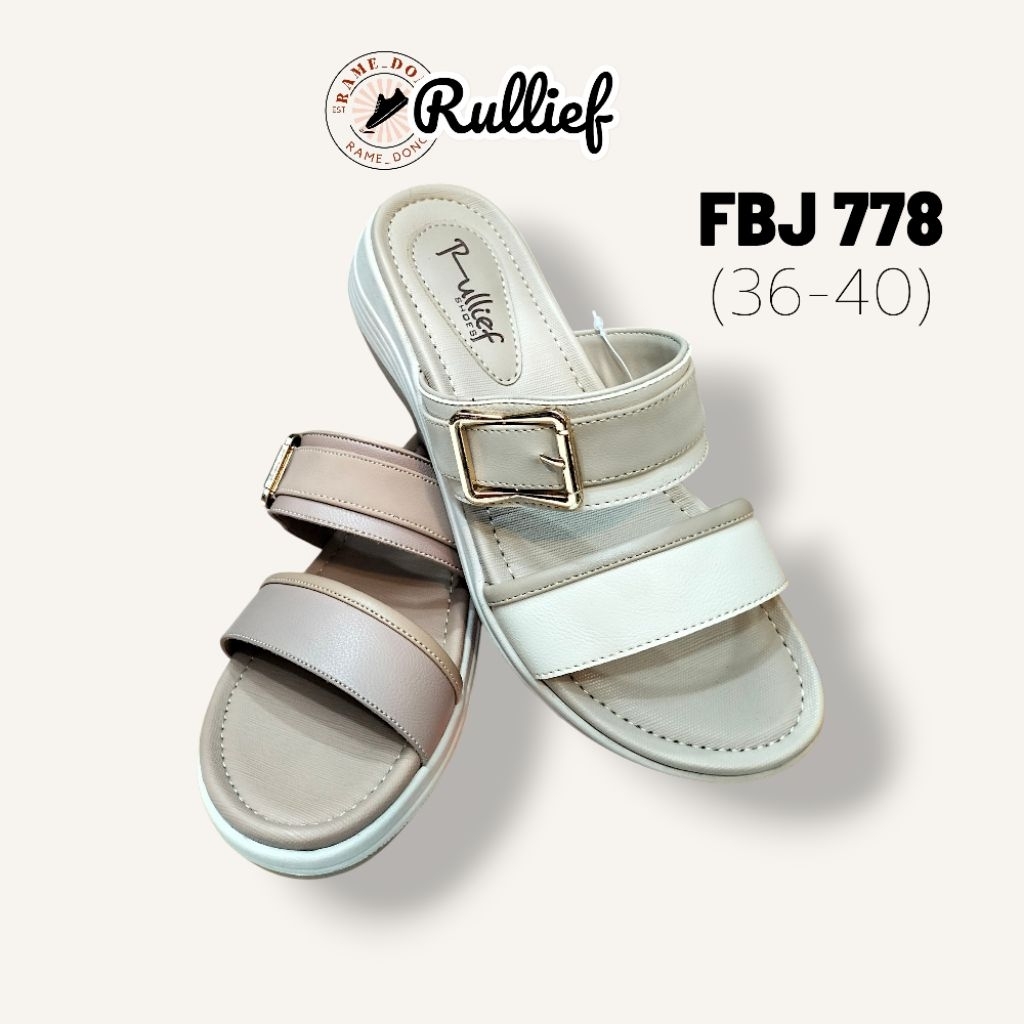 RULLIEF FBJ 778 Sandal Wedges Selop Casual Premium Wanita Original