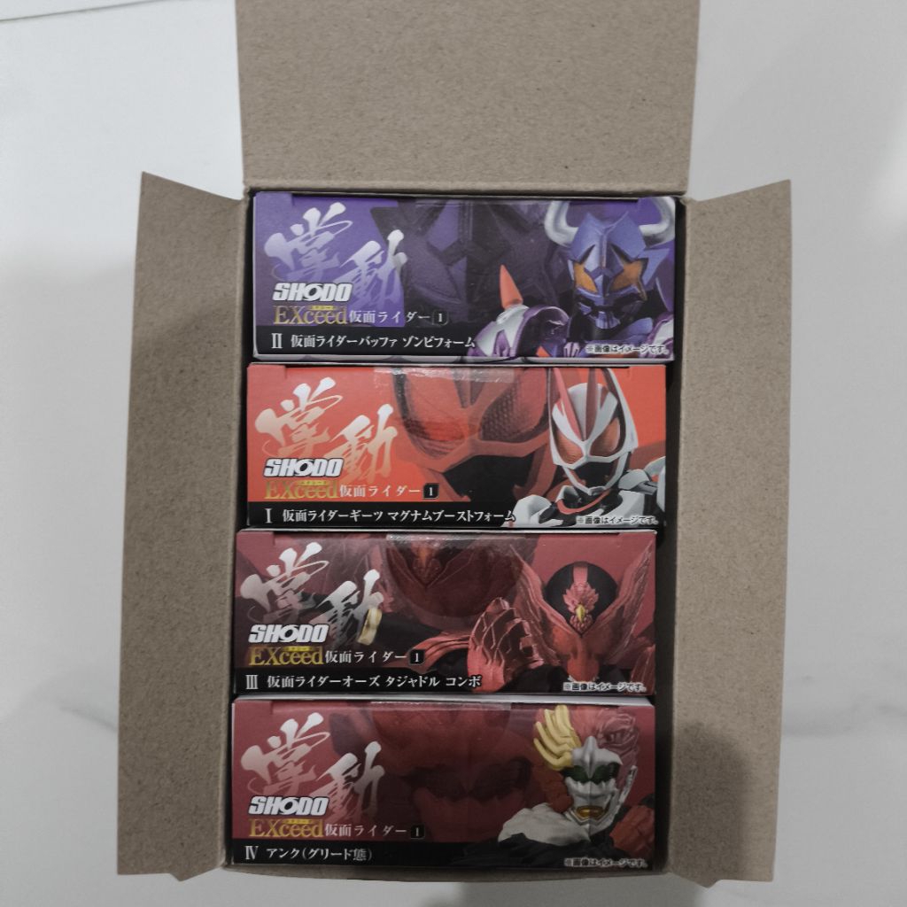 Shodo Kamen Rider Exceed Set Geats Buffa Tajador Ankh Bandai New MIB