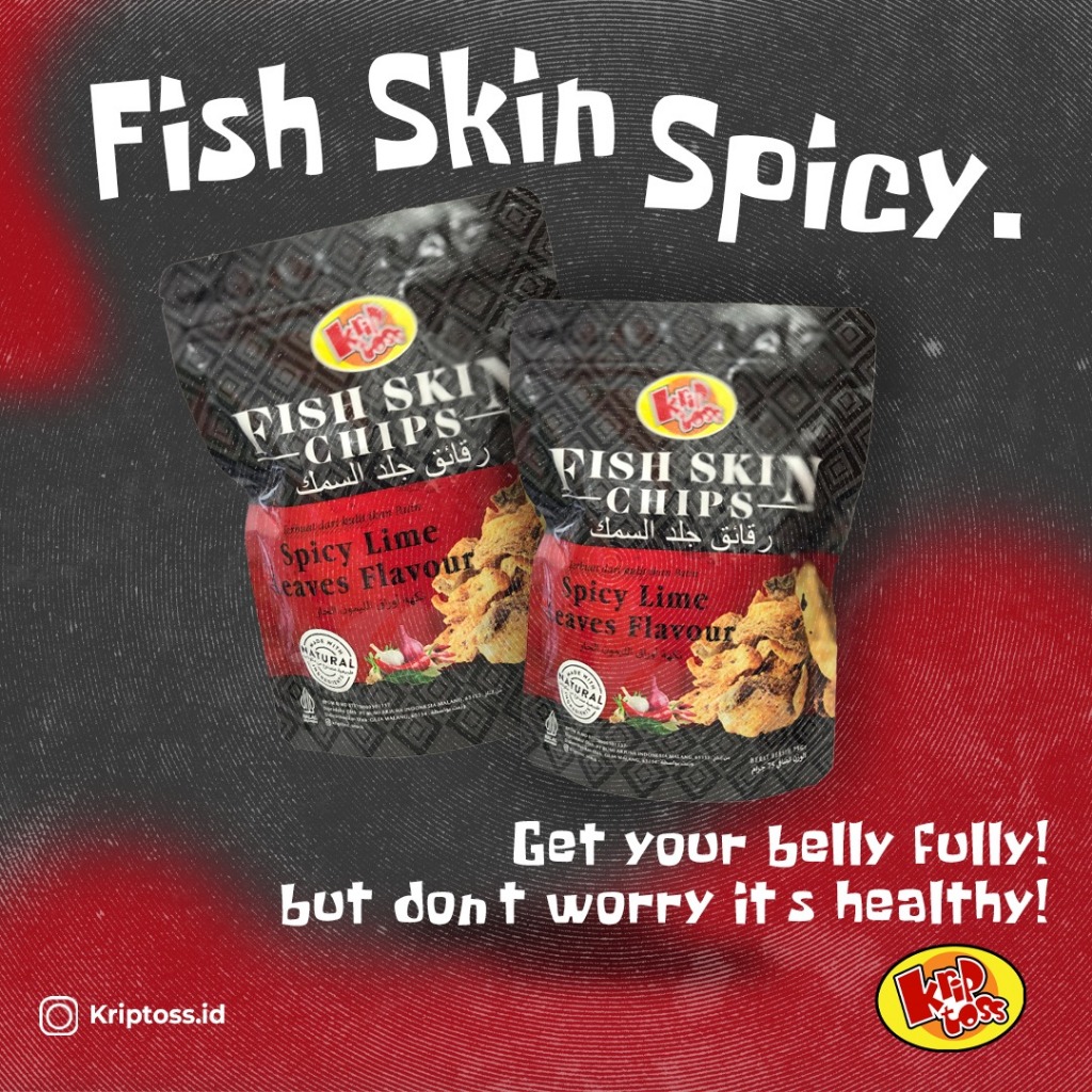 Kriptoss Fish Skin Spicy 75gr