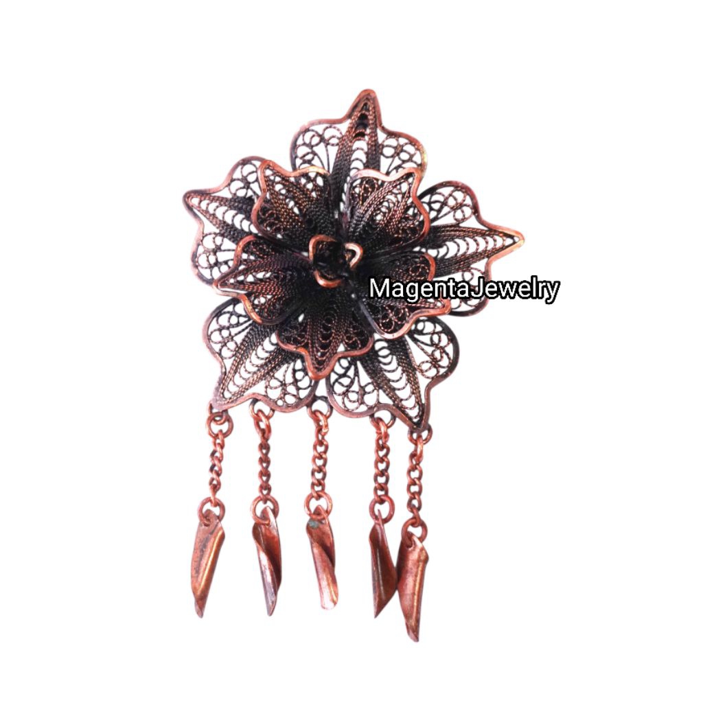 bros bunga etnik bros premium kebaya tembaga bakar BBS054