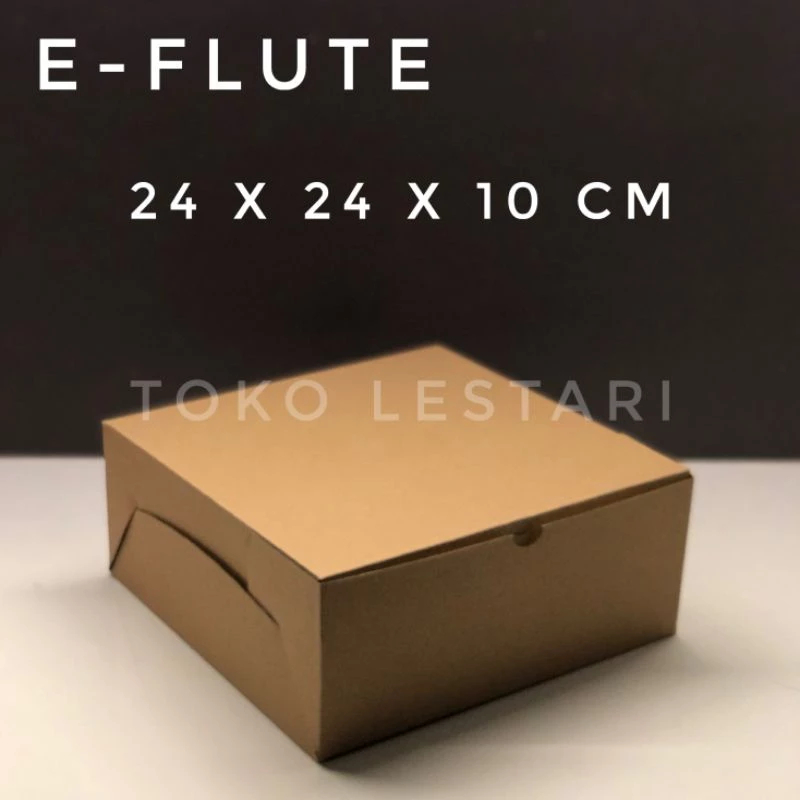 Box Kardus 24x24x10 E-Flute Coklat