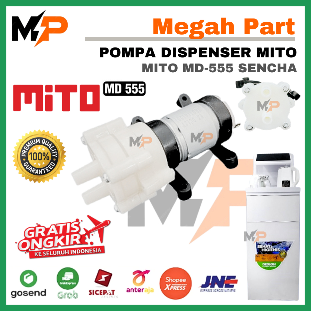 DINAMO POMPA DISPENSER MITO MD-555 GALON BAWAH 12 Volt | MOTOR DISPENSER GALON BAWAH MITO MD555 | PO