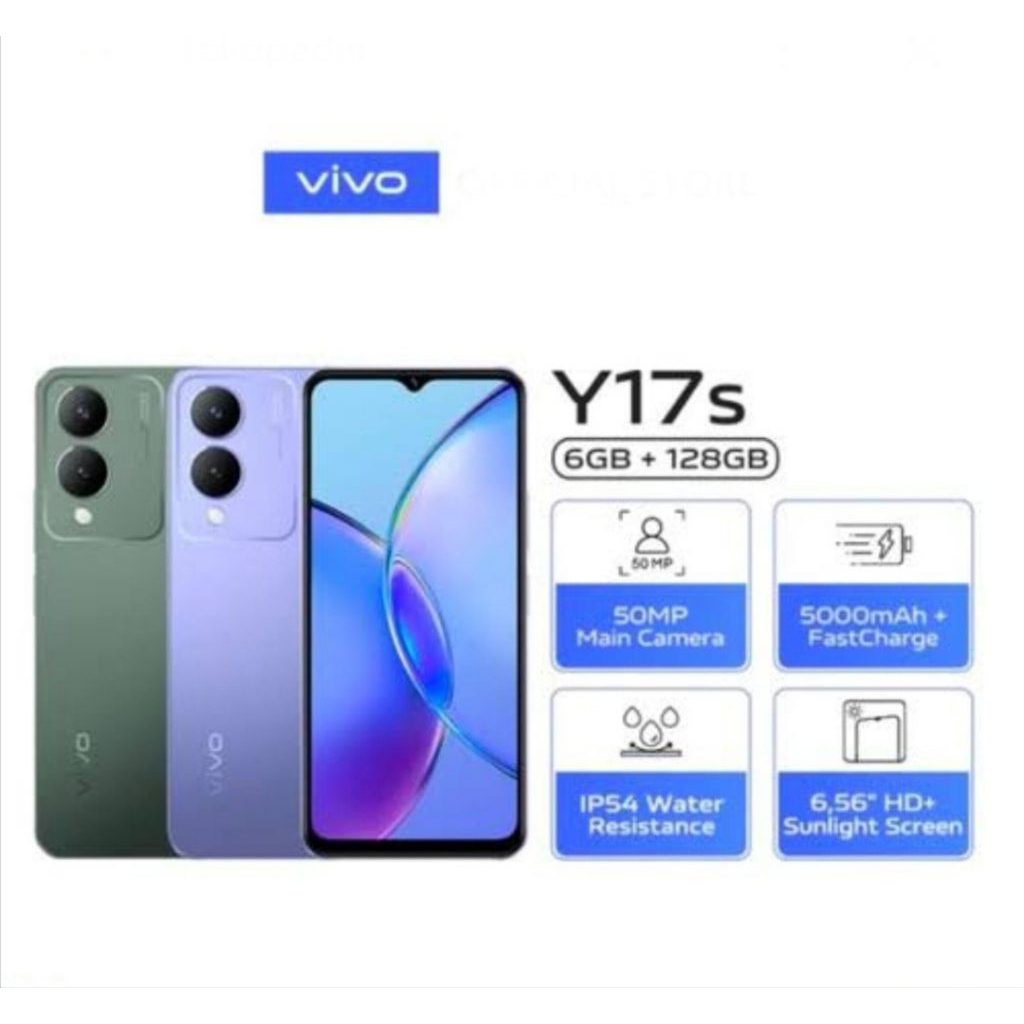 HP VIVO Y17S 6/128 GB - VIVO Y17S RAM 6GB ROM 128 GB GARANSI RESMI