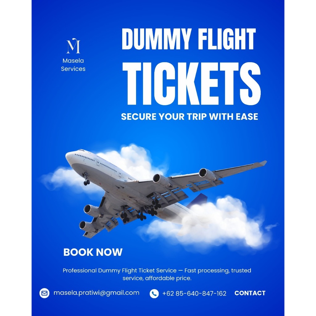 Dummy Tiket Pesawat - Dummy Flight Ticket