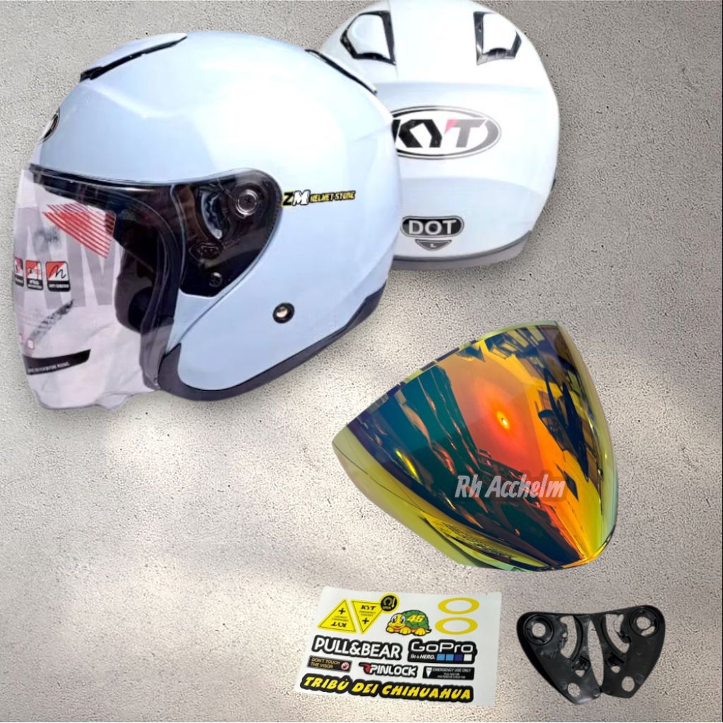 KACA HELM KYT KYOTO PNP VISOR HELM KYT KYOTO +RACHET SPOILER KYT KYOTO