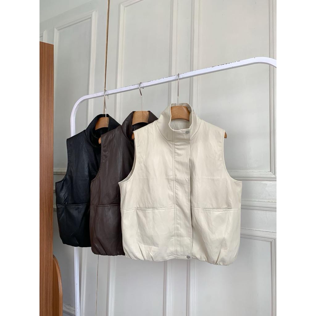 Vest Kulit Korean Wanita(8639)