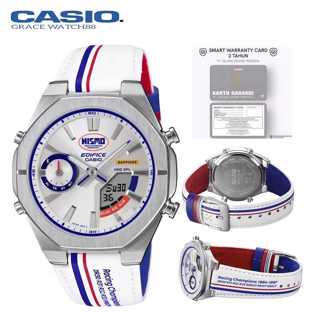 Promo Original Casio EDIFICE ECB-S10NIS-7ADR Jam Tangan Pria ECB-S10NIS-7A ECBS10D Sapphire Bluetoot