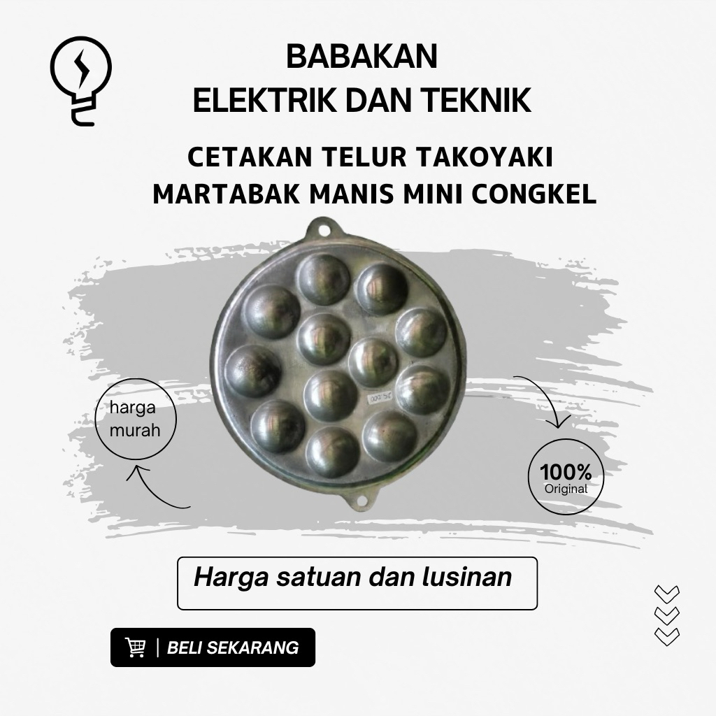 CETAKAN TELUR TAKOYAKI MARTABAK MANIS MINI CONGKEL