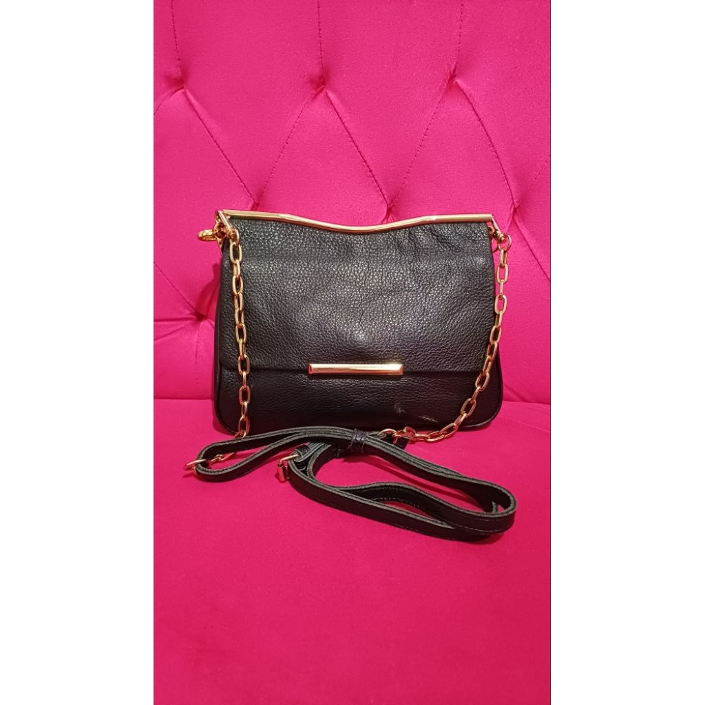 Sling Bag Tas Selempang Wanita Tas Kulit Asli Tas Kulas Where Ever You Go,I Will Go With You Pre Lov