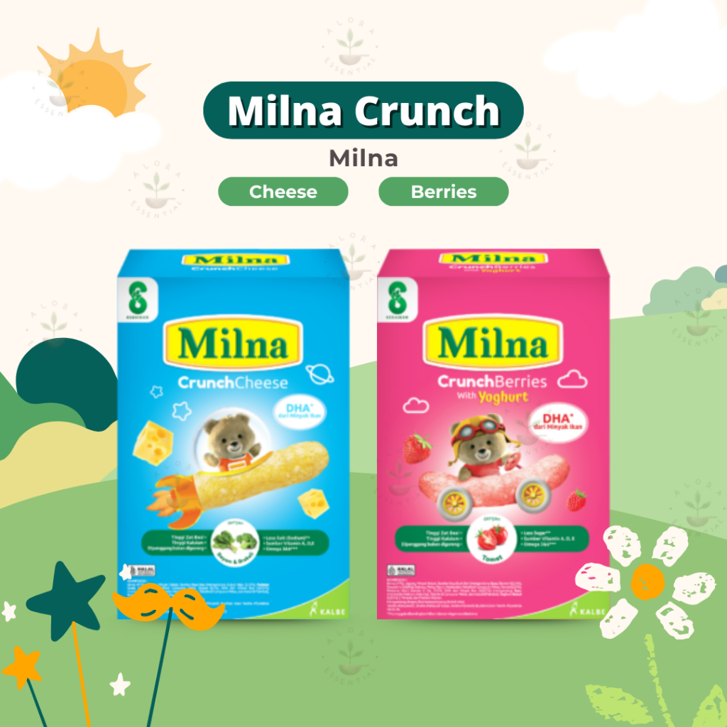 MILNA Crunch 20gr - Snack Bayi Snack Mpasi Cemilan Bayi 6 12 Bulan Promina Baby Crunchies