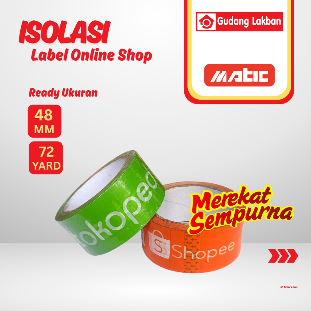 Matic Lakban Online Shop 45mm x 72yard |  Solasi Lakban Seller Online Shop