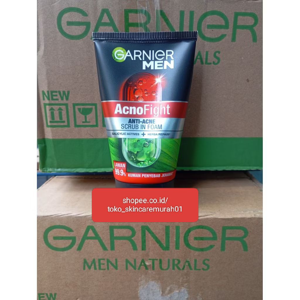 garnier men acne facial wash lawan jerawat