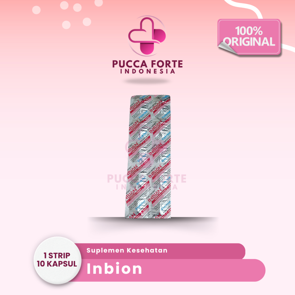 Inbion (Strip) - Multivitamin & Mineral Untuk Kebutuhan Zat Besi 1 Strip 10 kapsul