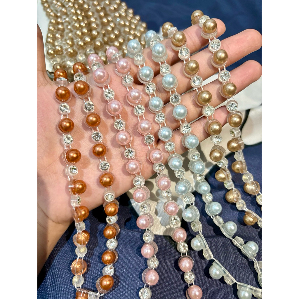 Aplikasi Mutiara Diamond Payet / Aksesoris Diamond Meteran per ROLL