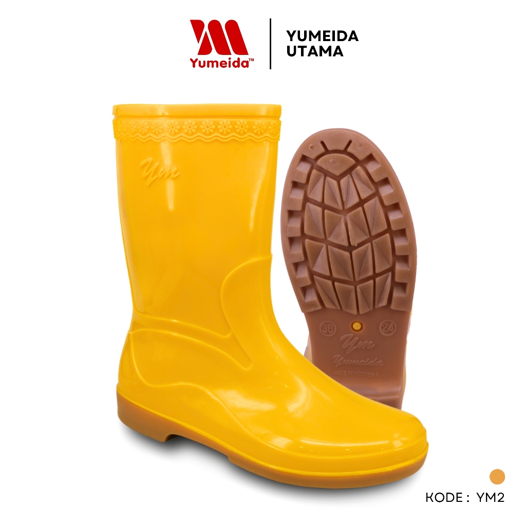 Yumeida YM-2 - Sepatu Boot Pria Wanita Karet Anti Slip Air