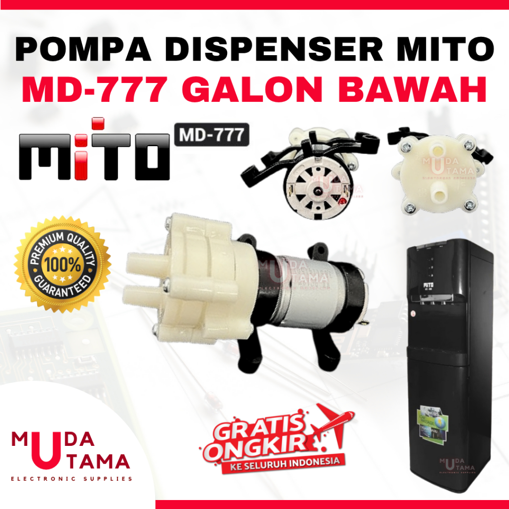 DINAMO POMPA DISPENSER MITO MD-777 GALON BAWAH 12 Volt | MOTOR DISPENSER GALON BAWAH MITO MD777 | PO