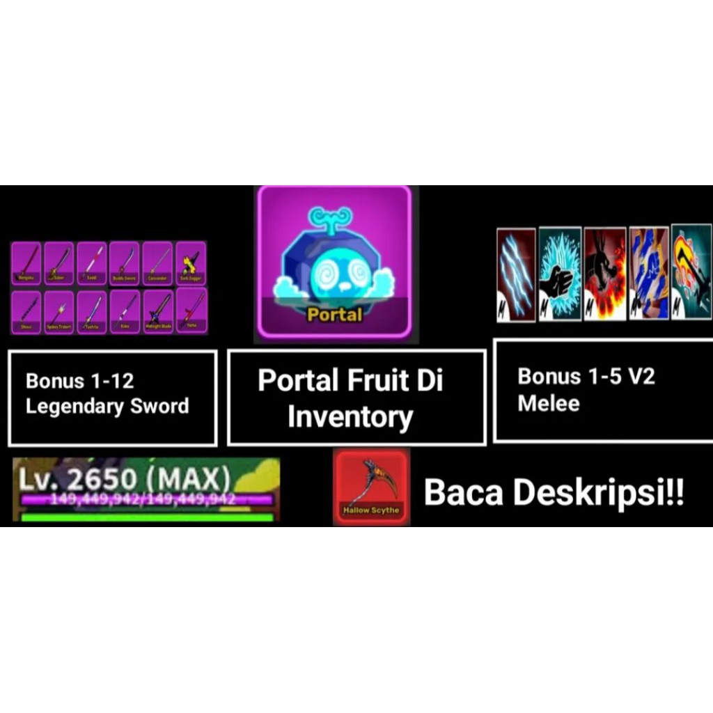 Akun Blox Fruit Portal Level Max