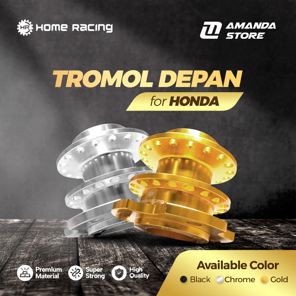TROMOL TRUSTY BECAK Depan Honda Beat Vario 110/125/150/160 Supra Revo PCX Home Racing