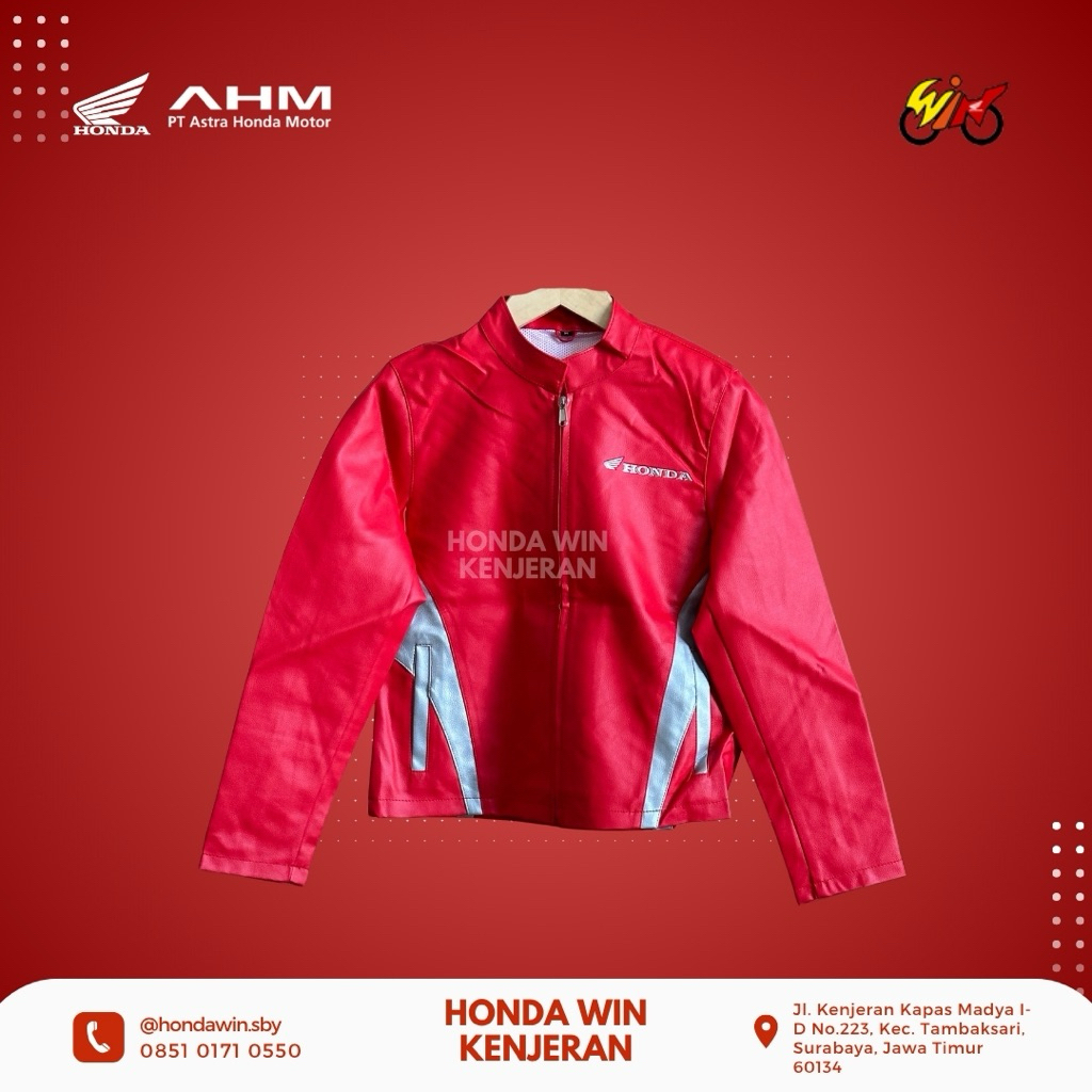 Jaket Sepeda Motor Beat Honda ASLI merah