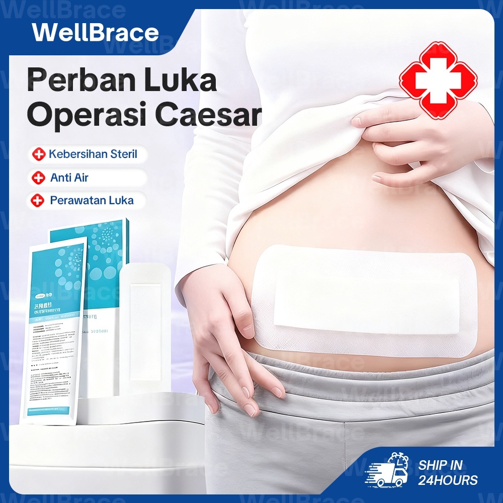 Cofoe 10x25cm Operasi Caesar Plester Putih Medis Perekat Perban Micropore Besar Luka Operasi Sesar