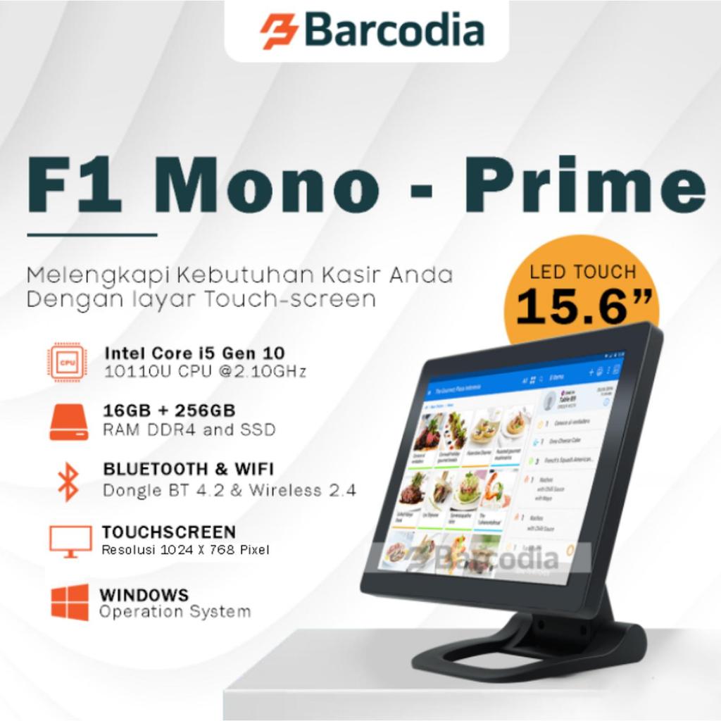 Barcodia Mesin Kasir Iware F1 Mono Prime Core i5 PC POS All in One 16/256GB Touchscreen