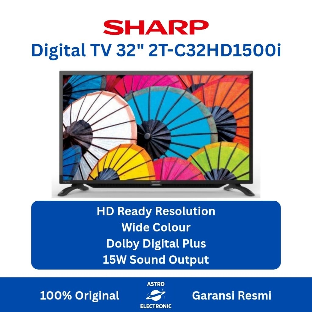 SHARP 32HD1500i / 2T-C32HD1500i / 32HD1500 DIGITAL LED TV 32 Inch