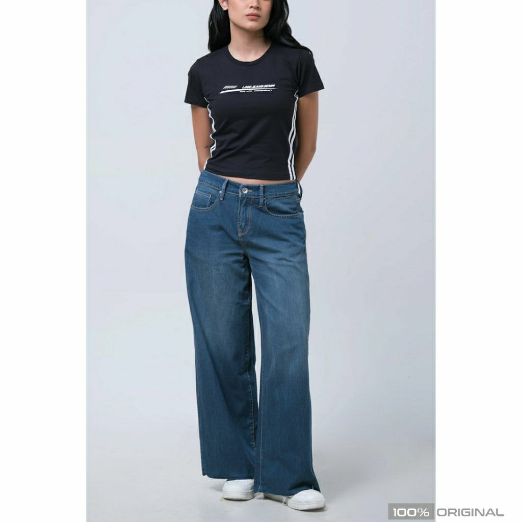 LOGO JEANS Kaos Hitam Logo Jeans Original New Arrival
