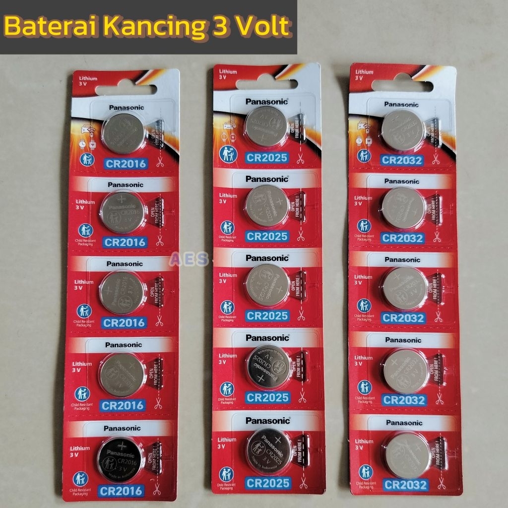 Baterai Panasonic Lithium 3 Volt CR2016 CR2025 CR2032